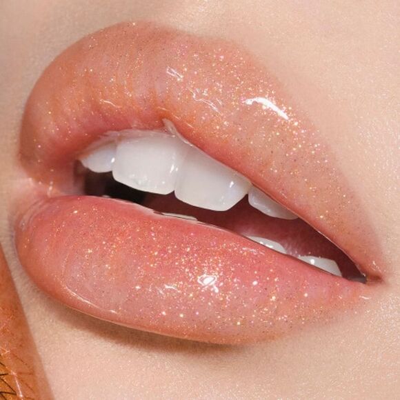Too Faced Lip Injection Plumping Gloss- Secret Sauce peach w/gold & pink sparkle - Picture 5 of 10
